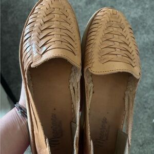 Women's Tan Leather huarache sandal